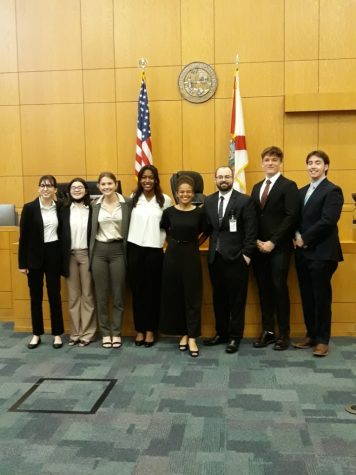 The Navarre High School Mock Trial team after they defeated Gulf Breeze High School on March 10, 2022.